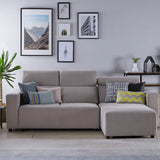 KARL SA Fabric with Adjustable Headrests L-Shape Sofa