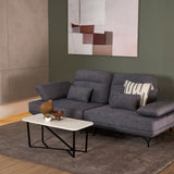 TRUSO Fabric Push Back with Adjustable Arms Sofa