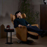 WINGBACK Leather Motorised Recliner Armchair