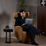 WINGBACK Leather Motorised Recliner Armchair