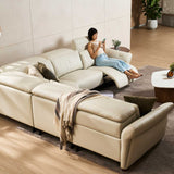 PHIL Leather Soft Foam Back and Headrest Motorised Recliner Modular Sofa