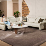 PHIL Leather Soft Foam Back and Headrest Motorised Recliner Modular Sofa