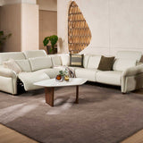 PHIL Leather Soft Foam Back and Headrest Motorised Recliner Modular Sofa