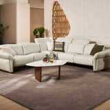 PHIL Leather Soft Foam Back and Headrest Motorised Recliner Modular Sofa
