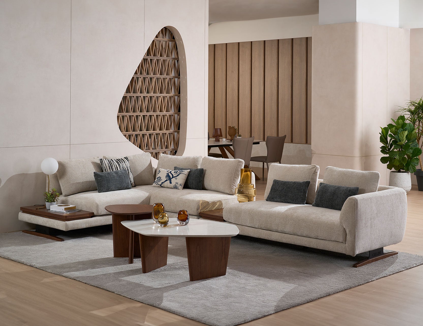 EVITA Large Modular Fabric Sofa with Removable Cushion Covers