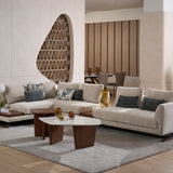 EVITA Large Modular Fabric Sofa with Removable Cushion Covers