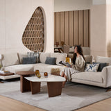 EVITA Large Modular Fabric Sofa with Removable Cushion Covers