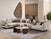 EVITA Large Modular Fabric Sofa with Removable Cushion Covers