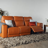 GRANDE Leather with High Backrests Motorised Recliner Sofa