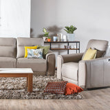 GRANDE Leather with High Backrests Motorised Recliner Sofa
