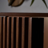 LOUVRE Fluted Timber with Storage Drawer Coffee Table