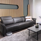 VISO Leather Motorised Adjustable Headrest Recliner sofa