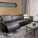 VISO Leather Motorised Adjustable Headrest Recliner sofa