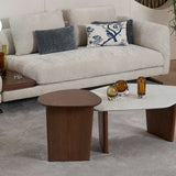 ARC Quartz Top with Marble Accents Coffee Table