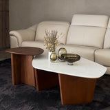 ARC Quartz Top with Marble Accents Coffee Table
