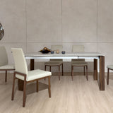 CARMENT Extendable Sintered Stone Dining Table with FLEX Dining Chairs