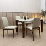CARMENT Extendable Sintered Stone Dining Table with FLEX Dining Chairs