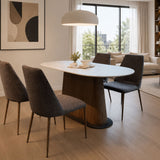 TIANA Travertine Sintered Stone Top Dining Table