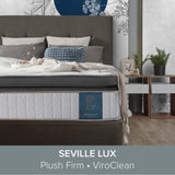 SEVILLE LUX Black Diamond™ Ultra-cool Latex ViroClean Antimicrobial Responsive Micro-spring Mattress