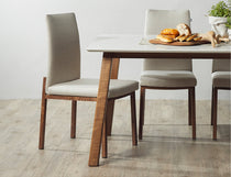 Flex dining chair styled in a modern dining setting