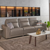 GRANDE Leather with High Backrests Motorised Recliner Sofa