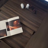 NERO Walnut with Steel Tray Bedside Table