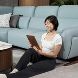 HIRO Modular Leather Sofa with Adjustable Headrest