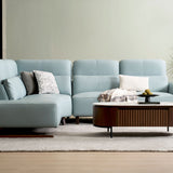 HIRO Modular Leather Sofa with Adjustable Headrest