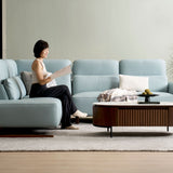 HIRO Modular Leather Sofa with Adjustable Headrest