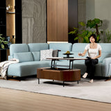 HIRO Modular Leather Sofa with Adjustable Headrest