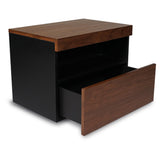 SLIDE Walnut Bedside Table