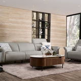 VISO Leather Motorised Adjustable Headrest Recliner sofa