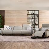 VISO Leather Motorised Adjustable Headrest Recliner sofa