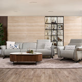 VISO Leather Motorised Adjustable Headrest Recliner sofa