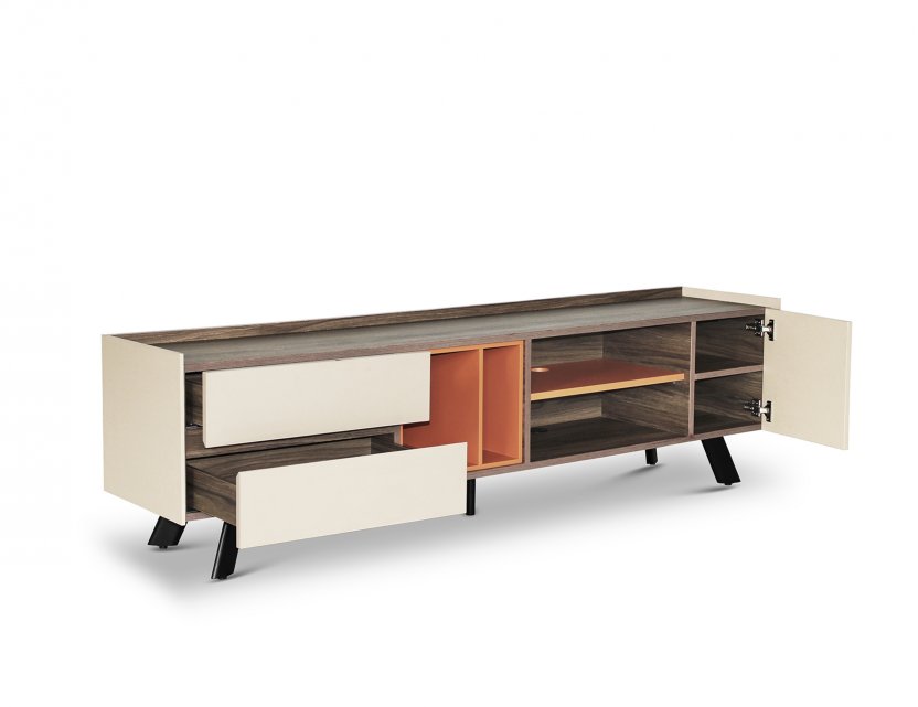 Colour TV Console With Steel Legs
