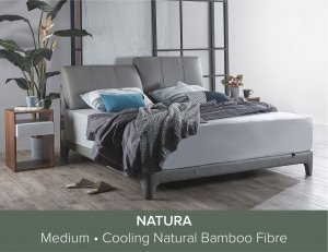 Gaze Bed Frame With Tilting HeadBoard in Half Leather + Natura Mattress 13