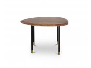 Celadon Coffee Table with Gold-tipped Steel Legs