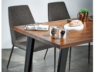 Bloc Teak Wood Dining Table with 4 Henry Dining Chairs