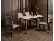 Bolda Quartz Top Dining Table 2m with Flex Dining Chairs