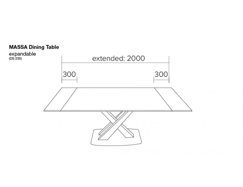 Massa Sintered Stone Top Extendable Dining Table