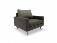 Dansk Fabric Sofa with Faux Leather Armrest
