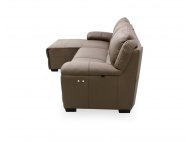 Delaere Motorised Leather Recliner Sofa with High Backrest