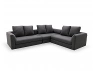 Evita L-Shape Fabric Sofa with Removable Cushion Covers