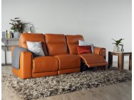 Grande Motorised Leather Recliner Sofa with High Backrests | All Seats Reclinable