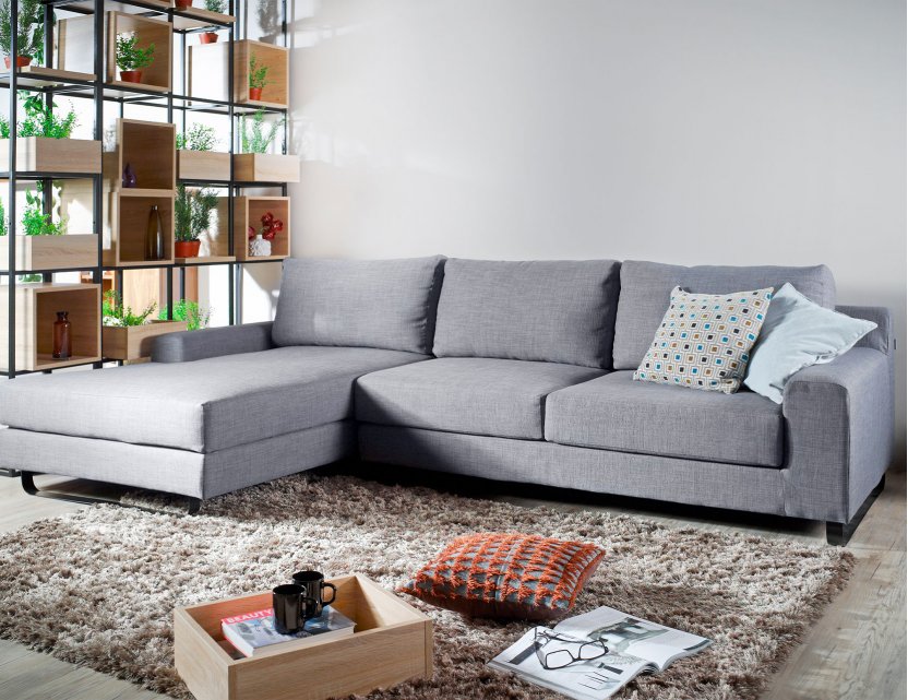 Rimpels warm In Ross L-Shape Fabric Sofa with Removable Covers | Sofa Set