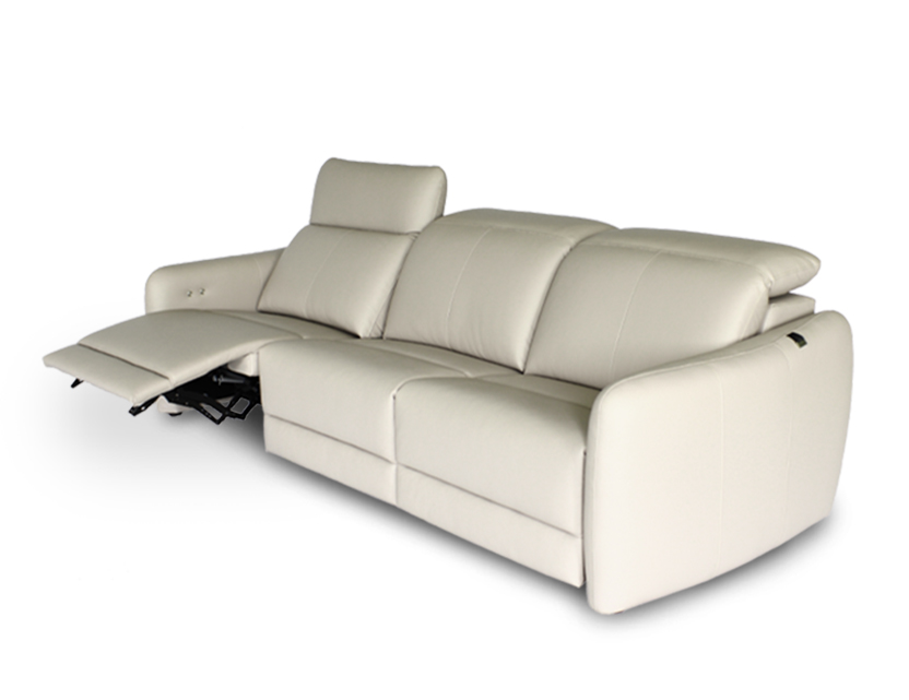 Penna Motorised Leather Recliner Sofa with Adjustable Headrests | All Seats Reclinable