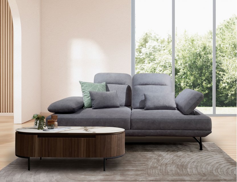 Truso Fabric Sofa With Day Bed