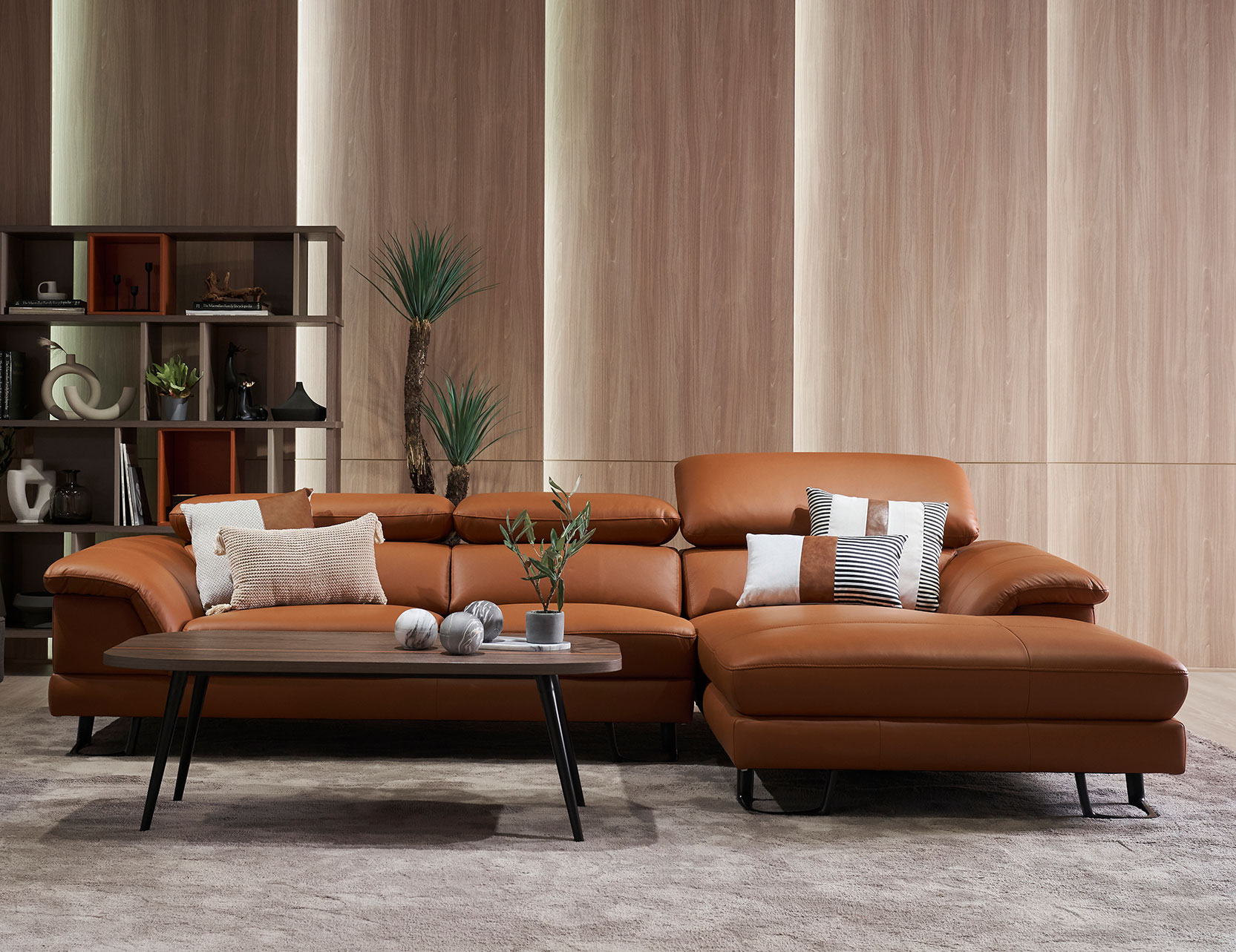 L Shape Leather Sofa Online In
